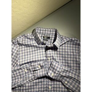 Faherty Reserve The Movement Shirt Blue Plaid Supima Cotton Mens Medium